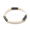 Handmade Polymer Clay Heishi Beads Stretch Bracelets Set BJEW-JB07396-5