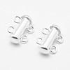 Sterling Silver Slide Lock Clasps STER-K035-01-3