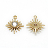 Brass Cubic Zirconia Charms X-KK-T032-017G-1