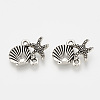 Tibetan Style Alloy Links connectors TIBEP-S317-04AS-RS-1
