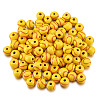 100Pcs Dyed Wood Beads WOOD-CW0001-06-2