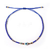 Glass Seed Beads & Resin Braided Bead Bracelets TK7632-9-1