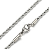 Tarnish Resistant 304 Stainless Steel Necklaces Unisex Rope Chain Necklaces NJEW-507L-10-4