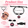 12Pcs 2 Colors Word HOPE Alloy Glass Charm Bracelets BJEW-NB0001-13-2