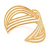 304 Stainless Steel Open Cuff Bangles for Women LS-BJEW-G711-01G-G-3
