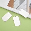 Tarnish Resistant 201 Stainless Steel Rectangle Mirror Polished Finish Stamping Blank Tag Pendants LS-STAS-S031-03-5