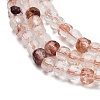 Natural Red Hematoid Quartz/Ferruginous Quartz Beads Strands G-H042-B26-01-4