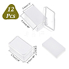 Rectangle Clear Plastic Loose Diamond Display Boxes CON-WH0092-60A-2