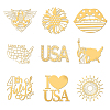 9Pcs Nickel Custom Self-adhesive Picture Stickers DIY-WH0450-182-1