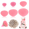 6 Styles Triangle PS Plastic with Goose Down Craft Safety Nose FIND-PH0027-33C-1