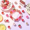 45Pcs 9 Styles Plastic Round Bead & Acrylic Beads Strawberry Kits MACR-CJ0002-46-6