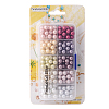 1 Box 8mm 200pcs Multicolor Glass Pearl Round Beads Tiny Satin Luster Loose Beads Assortment Mix Lot for Jewelry Making HY-PH0004-8mm-01-B-5