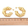 Twist C-Shaped 304 Stainless Steel Stud Earrings for Women EJEW-A125-04G-5