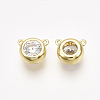 Brass Cubic Zirconia Charms KK-T038-563G-NF-2