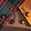 Wooden Acorn Box Jewelry Pendant Decoration HJEW-AB00454-5