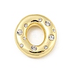 Brass Micro Pave Clear Cubic Zirconia Pendants KK-E093-04G-O-1