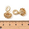 Brass Micro Pave Cubic Zirconia European Dangle Charms KK-C155-26G-3