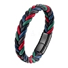 Weave Leather Braided Cord Bracelets PW-WG81F6A-01-2