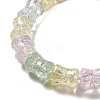 Transparent Crackle Glass Beads Strands GLAA-D025-01E-3