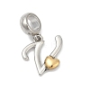 Brass European Dangle Charms KK-Z097-01V-GP-1