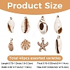 40Pcs 8 Styles Spray Painted Opaque Acrylic Pendants ACRP-YW0001-21-2