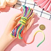 10M Segment Dyed Nylon Satin Rattail Cords OCOR-YW0001-17-4