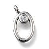 Brass Micro Pave Cubic Zirconia Pendants KK-B132-12P-O-1