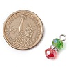 Brass Rhinestone & Glass Pendants PALLOY-JF03002-2