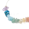 Chakra Natural Gemstone Chip Beads Braided Bead Bracelets BJEW-JB12885-3