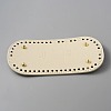Oval PU Leather Knitting Crochet Bags Nail Bottom Shaper Pad DIY-WH0349-97A-2