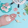 20Pcs 5 Styles Natural Shell Big Pendants BSHE-BM0001-01-3