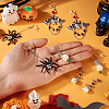 Hallowmas Alloy Enamel & Synthetic Turquoise Dangle & Stud Earring Sets EJEW-TA00709-5