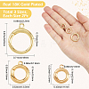 6Pcs 3 Styles Brass Spring Gate Clasps KK-SC0007-09-2