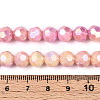 Anti-Tarnish Electroplate Glass Beads Strands EGLA-T021-8mm-15-04-4
