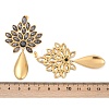 304 Stainless Steel Glass Stud Earrings for Women EJEW-M095-11G-02-3