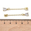 Rack Plating Brass Micro Pave Clear Cubic Zirconia Friction Ear Nut EJEW-I266-04G-5
