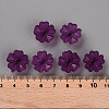 Transparent Frosted Acrylic Bead Caps X-MACR-S371-04A-743-4