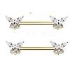 Brass Cubic Zirconia Dragonfly Nipple Rings WG71E21-04-1