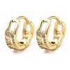 Brass Micro Pave Clear Cubic Zirconia Hoop Earrings for Women EJEW-U029-01G-04-1