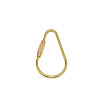 Brass Screw Carabiner Lock Charms KK-ZX025-65C-1