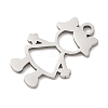 201 Stainless Steel Pendants STAS-Q341-09P-2