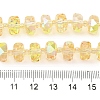 Transparent Electroplat Glass Beads Strands EGLA-P062-01A-HP02-4