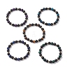 Round Natural Tiger Eye & Eyeless Obsidian & Non-Magnetic Synthetic Hematite Beads Stretch Bracelets for Women BJEW-JB12762-2