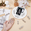 8 Pairs Leaf Alloy Lapel Pin Backs for Backpack Clothes JEWB-HY0001-51P-3