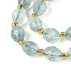 Natural Green Fluorite Beads Strands G-N342-53-8x6-12-4