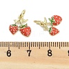 Rack Plating Brass Enamel Charms KK-M293-42G-3