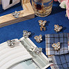 8Pcs 2 Colors Zinc Alloy Cufflinks BUTT-GL0001-03-5