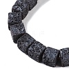 Frosted Natural Lava Rock Beads Strands G-E618-06-3