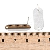 316 Stainless Steel Oval Stud Earring Findings STAS-D389-02P-3