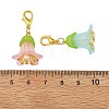 Transparent Acrylic Flower Pendant Decorations HJEW-JM05036-3
